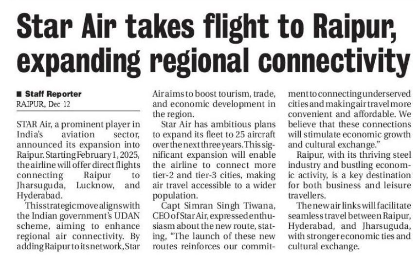 Starair News Article